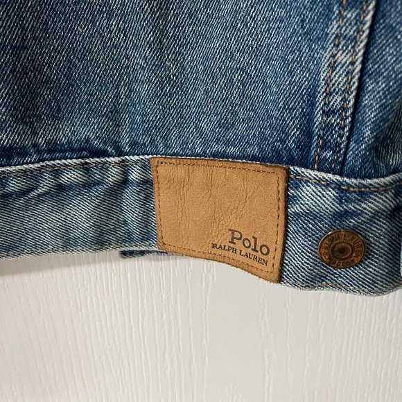 Polo Ralph Lauren Pony Logo Women's Denim Jean Trucker Jacket Sz Small - Picture 3 of 6
